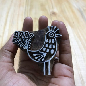 Bird Stamp, Pottery Stamp, Scandinavian Print Stamp, Scandinavian Bird, Cute Dove, Fabric Printing Stamp, Folk Art Stamp, Hand Carved Stamp