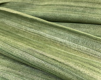 Sage Tussar Silk Fabric, 100% Organic Silk, Handwoven Tussar Silk Fabric, Textured Silk Fabric, Sage Silk Fabric For Cosplay Costumes