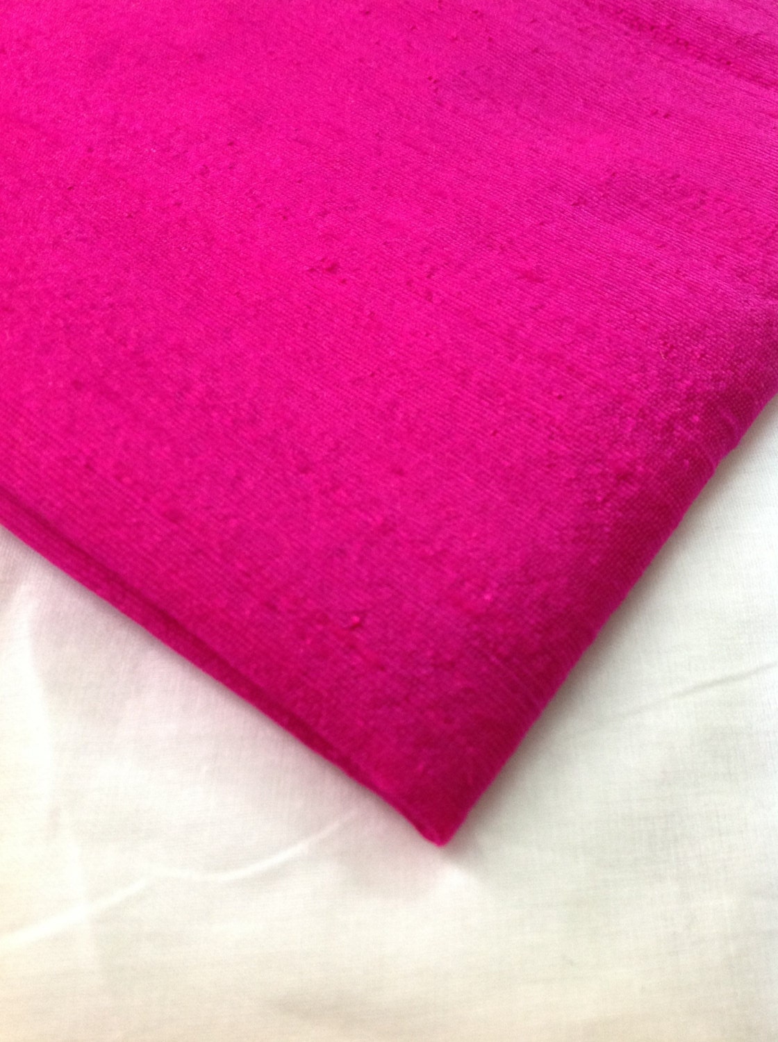 Hot Pink Raw Silk Indian Silk Fabric Pure Silk Dupioni Raw Etsy