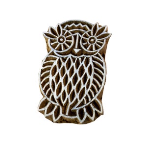 Hoot / Owl / Kawaii Wooden Block for Printing - Textile and Paper Printing Stamp - Block Printing Supply