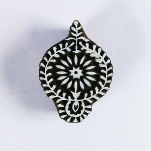 Flower Wooden Stamp-Fabric Paper Clay and Wall Stamping-Handcarved Wooden Stamp-Pottery Making-Wall Decoration Scrapbooking Ideas