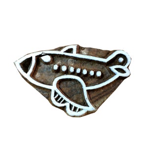 Kawaii Passenger Airplane Wooden Stamp for Printing - Textile and Paper Printing Stamp - Block Printing Supply