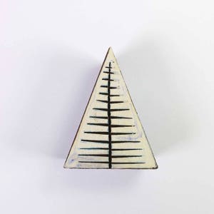 Hand Carved Rosewood Triangle Stamp – Block Printing, Gift Wrapping (3x1.5 inch)