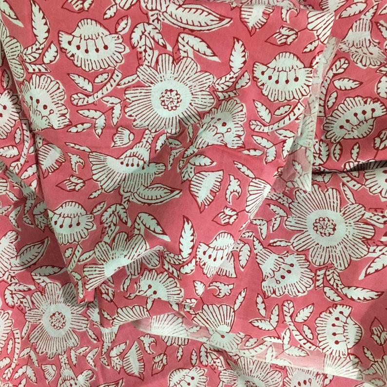 Indian Cotton Fabric 44/" Wide Maroon Beige Paisley Print Craft Sewing By 5 Yard