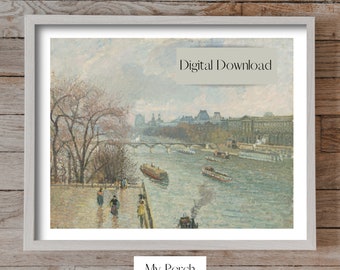 Original Art Prints European wall art Downloadable  Printable Art Prints Download Vintage Art Prints Original Oil Painting Print Paris