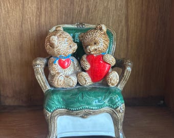Vintage Otagiri Teddy Bear Chear Music Box