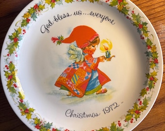 Vintage Kitsch Christmas Plate - American Greetings Decor