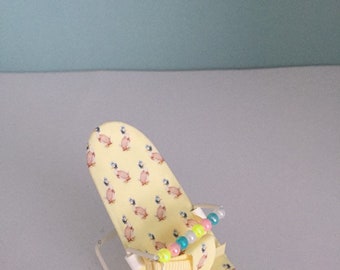 1/12th scale dolls house cute rocking bouncy chair, hand crafted miniature