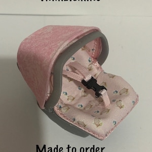 DOLLS  HOUSE 1/12th scale hand crafted car or carry seat, suit approx 1.5”  baby