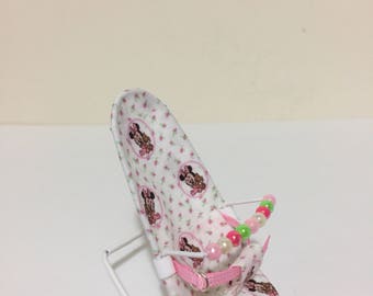 1/12th scale dolls house cute rocking bouncy chair, hand crafted miniature