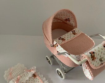 Échelle 1:12 Baby Buggy-Poussette-Landau tumdee Dolls House Miniature Nursery Jouet 