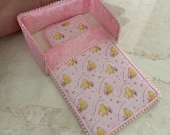 Dolls house 1/12th scale cot bedding set