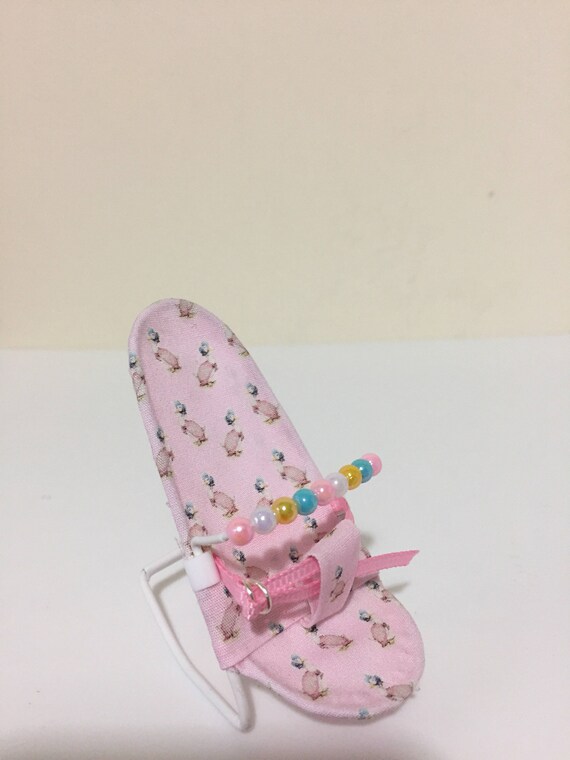 1 12th Scale Dolls House Cute Rocking Bouncy Chair Hand Etsy