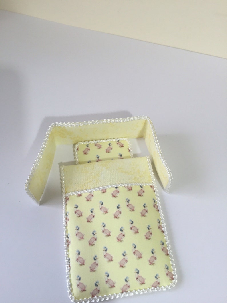 Dolls House 1/12th Scale Cot Bedding Set Etsy