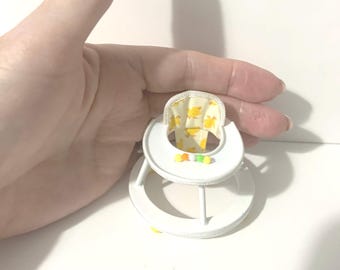 DOLLS HOUSE , 1/12th scale walker cute yellow duckling design