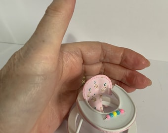 DOLLS HOUSE, 1/12th scale walker cute duck design in pink