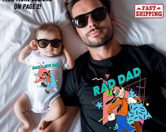 Camiseta de Disney Goofy y Max Goofy, regalo para el Día del Padre, sudadera con un papá genial y un papá genial, camiseta de Disney para padre e hijo, camiseta de Disney para el Día del Padre.