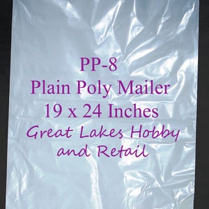15 PPM-8, selbstklebende, unbedruckte Poly-Versandtaschen (Versandbeutel, Größe 8), 19 x 24 Zoll