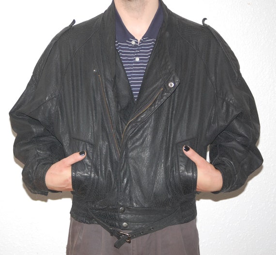 Byrnes & Baker, 80's Styled Club Wear, Leather Ja… - image 1