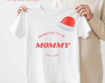 Schwangerschafts-Ankündigungs-Shirt, Weihnachtsmann-Mutterschafts-T-Shirt