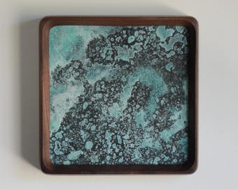 Original Copper Patina Wall Art | Liminalia No. 1 | Dark Abstract Wall Art | Handmade Framed Copper | Unique Wall Decor
