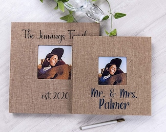 Personalized Photo Album self adhesive Window Scrapbook - Choice of Colors and Sizes