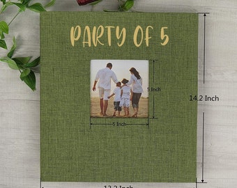 Large 4x6 Pocket Photo Album 120 Pages Personalized Linen 4x6 Scrapbook Holds 600 Sleeves Pictures - Choice of Colors