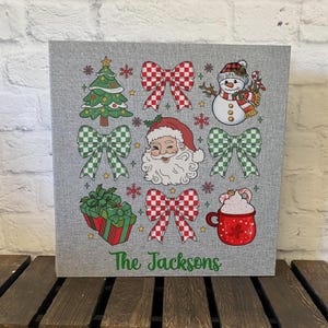 Personalisiertes Fotoalbum Weihnachten Leinen selbstklebende personalisierte Urlaub Weihnachtskarten Sammelalbum - Auswahl an Farben und Größen!
