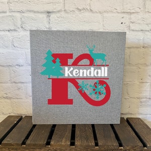 Kerstfotoalbum linnen zelfklevend Gepersonaliseerde aangepaste kerstkaartalbum plakboek - keuze uit kleuren en maten! 37
