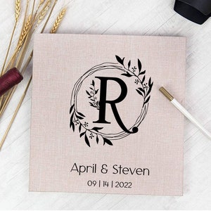 Custom Photo Album Linen Self Adhesive Personalized Gift Wedding Guestbook Engagement Memory Album Scrapbook - Choice of Colors and Sizes