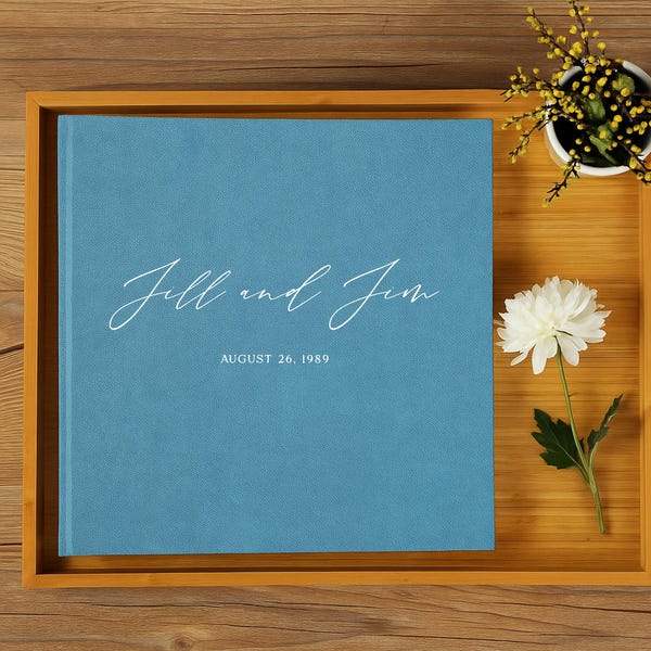 Custom Photo Album Wedding Valentines Day Linen Self Adhesive Personalized Gift Guestbook Engagement Memory Scrapbook Coffee Table Book 91