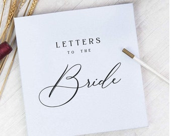 Letters to the Bride Book Photo Album Linen Self Adhesive Personalized Gift Album Scrapbook Engagement  - Choice of Colors and Sizes! 59