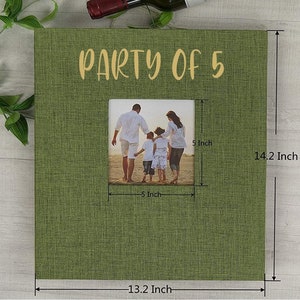 Large 4x6 Pocket Photo Album 120 Pages Personalized Linen 4x6 Scrapbook Holds 600 Sleeves Pictures - Choice of Colors