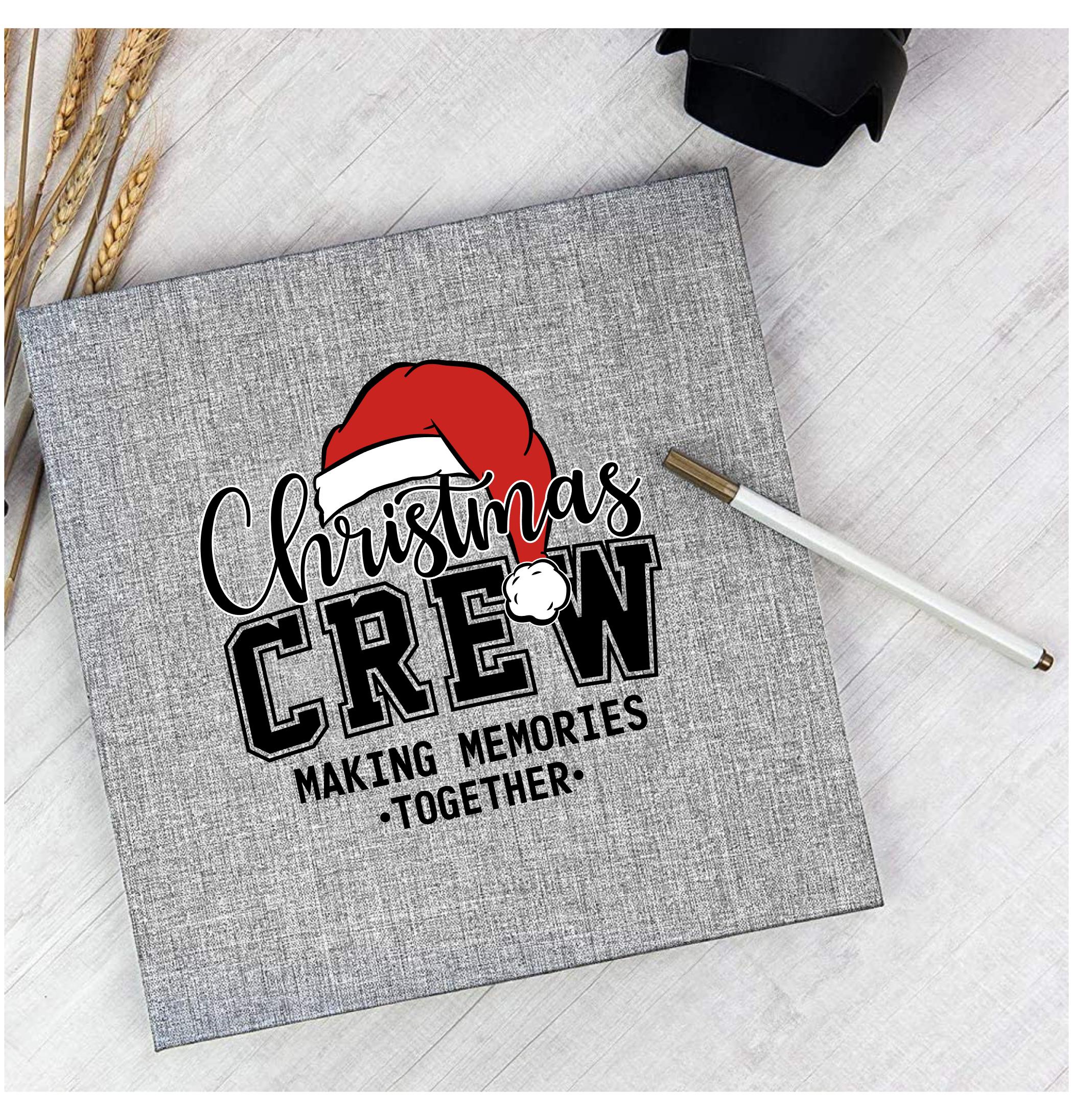 Christmas Photo Album Holiday Family Christmas Crew Linen Self Adhesive Personalized Custom Scrapbook - Choice of Colors and Sizes! 116