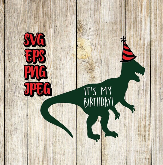 Download Dinosaur T-Rex Party Hat Birthday Party SVG jpeg png eps ...