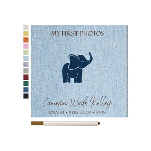 Custom Photo Album Scrapbook Baby Book Memory Album Photo Album Personalized Linen Self Adhesive Scrapbook - Choice of Colors and Sizes