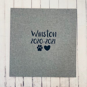 Personalized Photo Album Gift Linen Self Adhesive Scrapbook - Choice of Colors and Sizes!