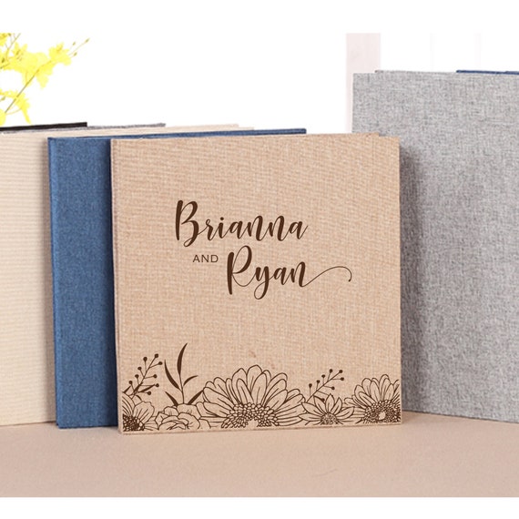 Custom Photo Album Linen Self Adhesive Personalized Gift Etsy