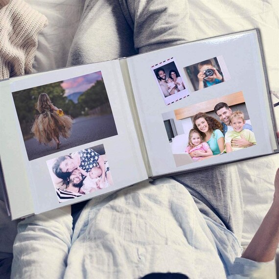 Animal Photo Album Custom Personalized Baby Book Linen Self Adhesive