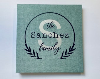 Family Photo Album Linen Self Adhesive Custom Personalized Scrapbook - Choice of Colors and Sizes!