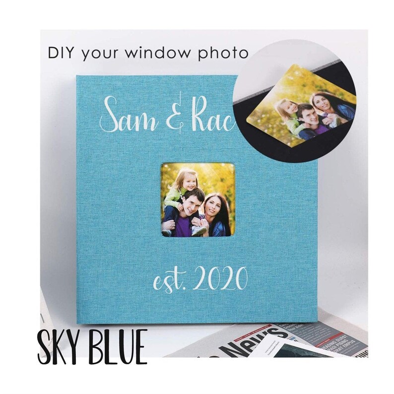 Personalized Photo Album self adhesive Window Scrapbook Choice of Colors and Sizes image 2