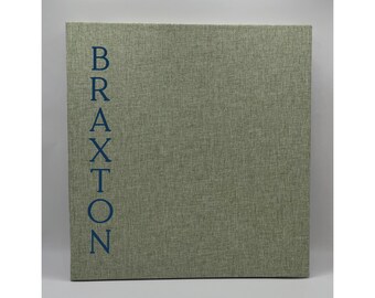 Personalized Linen Photo Album – Self Adhesive Scrapbook, Baby Book