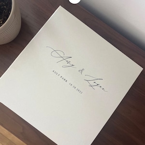 Custom Photo Album Wedding Valentines Day Linen Self Adhesive Personalized Gift Guestbook Engagement Memory Scrapbook - Choice of Colors 91