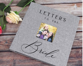 Letters to the Bride Photo Album self adhesive Bridal Shower Engagement Wedding Scrapbook - Choice of Colors and Sizes Window 59