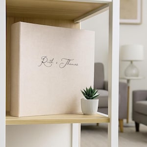 Custom Photo Album Wedding Anniversary Linen Self Adhesive Personalized Coffee Table Book Engagement Scrapbook Keepsake Mother’s Day Gift