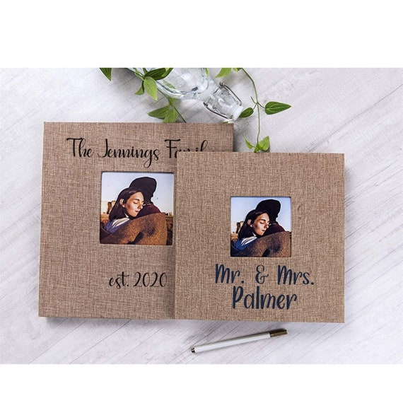 Personalized Photo Album self adhesive Window Scrapbook - Choice of Colors and Sizes