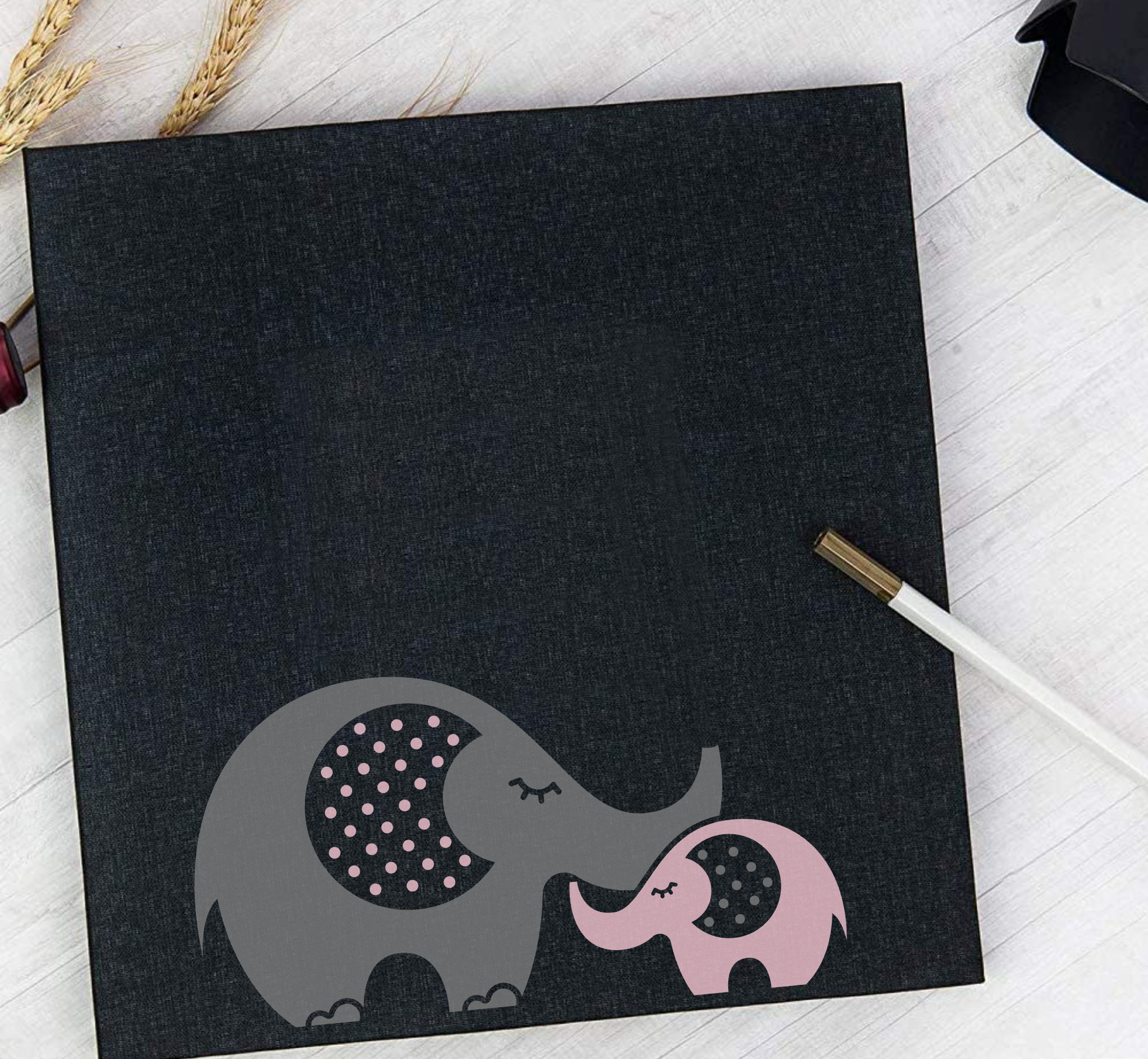 Animal Photo Album Custom Personalized Baby Book Linen Self Adhesive