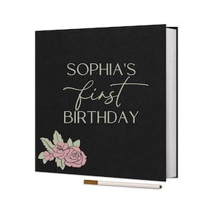 Custom Photo Album Scrapbook Baby Book Memory Girl Boy Custom Personalized Linen Self Adhesive Scrapbook - Choice of Colors and Sizes