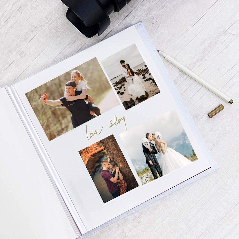 Animal Photo Album Custom Personalized Baby Book Linen Self Adhesive