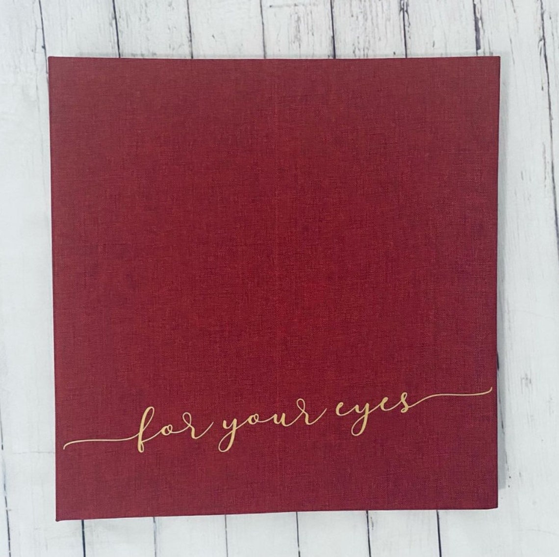 Name Photo Album Custom Personalized Linen Self Adhesive Etsy